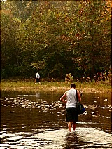 fishermen in the buffalo river near Ponca