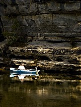 kyaking the buffalo river near steel creek