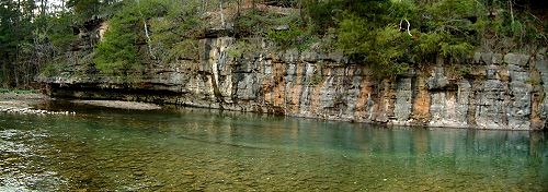The Little Buffalo River behind the River House